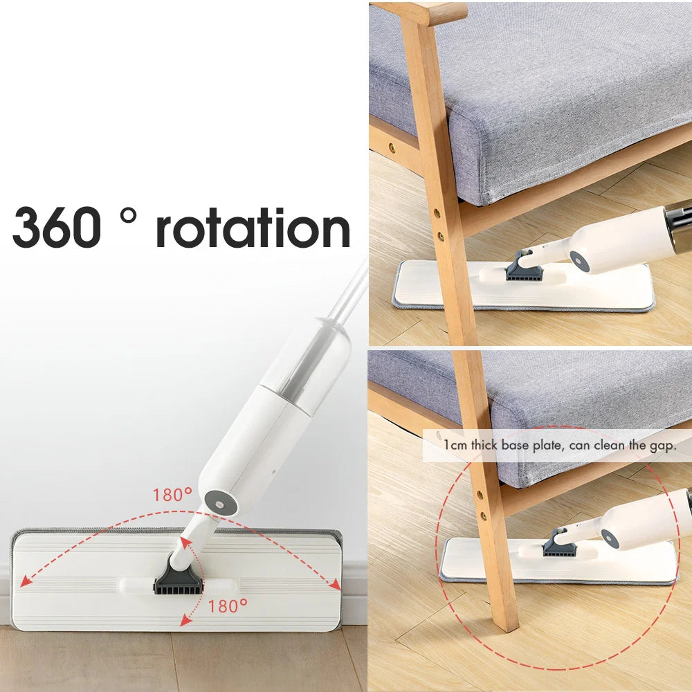 Lazy 360 Rotating Sweeper Cleaning Microfiber Magic Water Spray Flat Mop