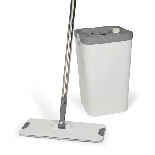 March EXPO Cleaning Wash Flat Mop and Bucket Set Squeeze Mop Bucket for Flooring Cleaning