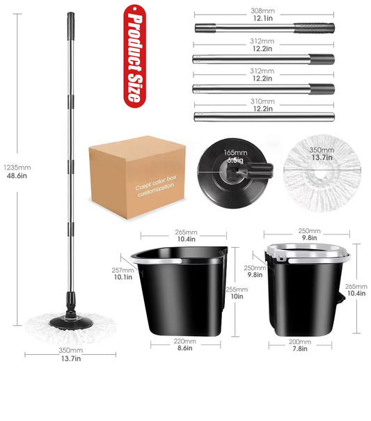 Household Cleaning Tools Chenille Floor Dust Mop With Bucket