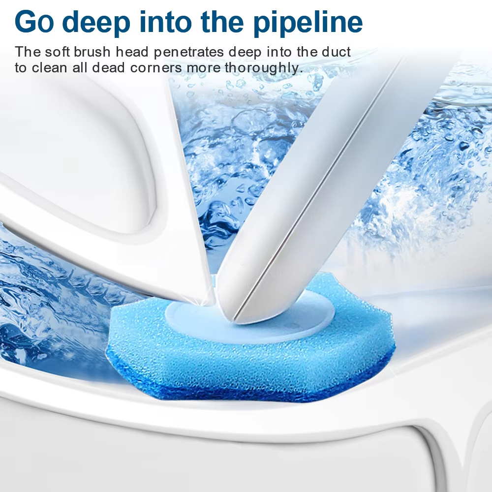 Replaceable Wall Mount Toilet Bowl Cleaning Brush and Holder Set Plastic Disposable Toilet Brush