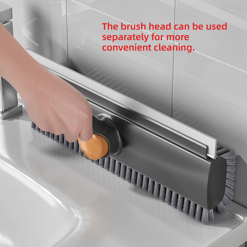 Floor brush, toilet, toilet gap brush, thickened hard-bristled bathroom cleaning brush, floor seam, brushing and wiping dual-purpose