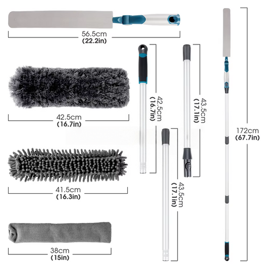 3 in 1  Household Room Cleaning Dust Brush Detachable Feather Removable Dusters Cleaning Duster