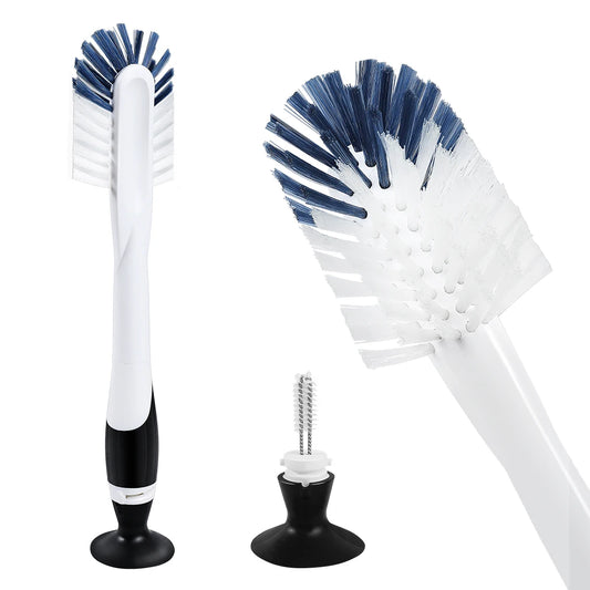 2 in 1 Multi-Function Crevice Cleaning Brushes Suction Cup Design Detailing Kitchen Pot Scrub Brush