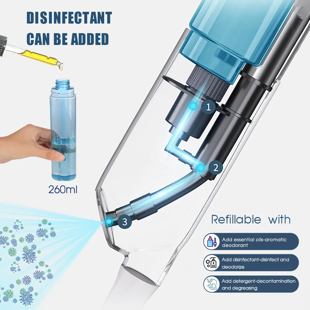 Household Three Parts Pole Clever Floor Cleaning Mop Microfiber Lazy Flat Magic Spray Mop