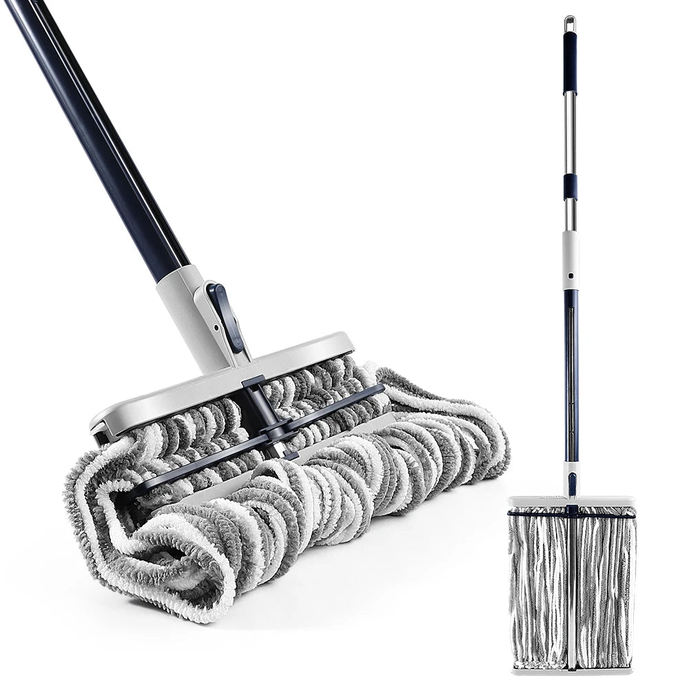 Unique Design E-Shape Design Magic Microfiber Flat Mop Cleaning Floor Squeeze Dust Mop