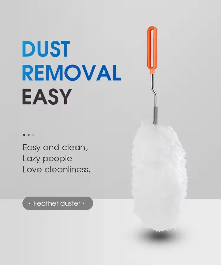 Mini Bent Look Series Dust Elimination Duster Stainless Steel Microfiber Home Use Small Duster
