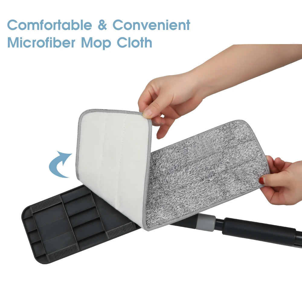 Microfiber  Floor Cleaning Flat Magic Mop System for Iron Handle