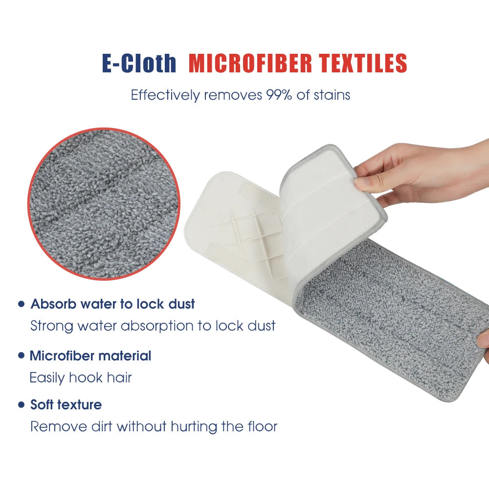 Household Three Parts Pole Clever Floor Cleaning Mop Microfiber Lazy Flat Magic Spray Mop