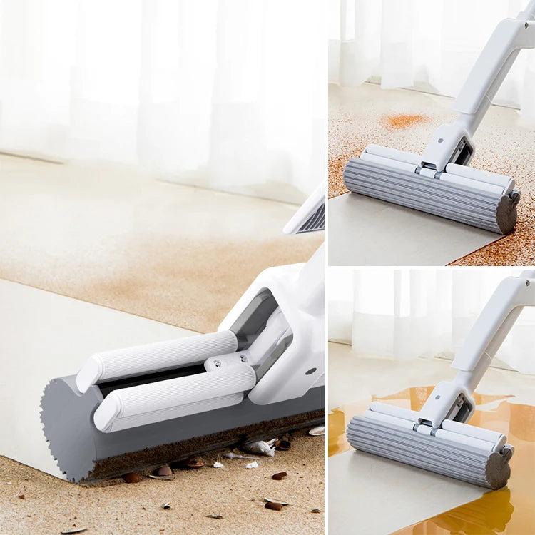 Steel Stick PVA Floor Mop Absorbent Sponge Squeeze Mop Cleaning Tool Home Bathroom Kitchen Clean Dust Mop