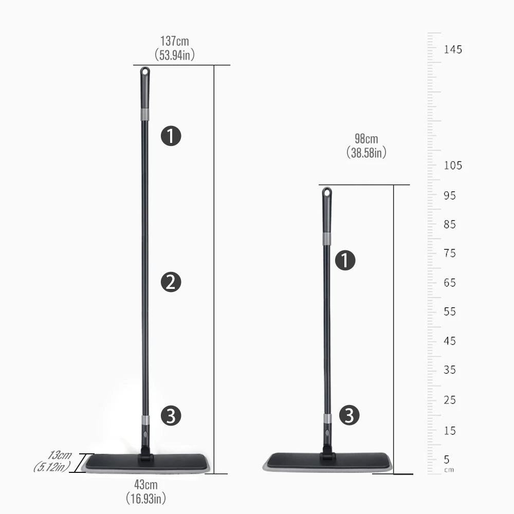Microfiber  Floor Cleaning Flat Magic Mop System for Iron Handle