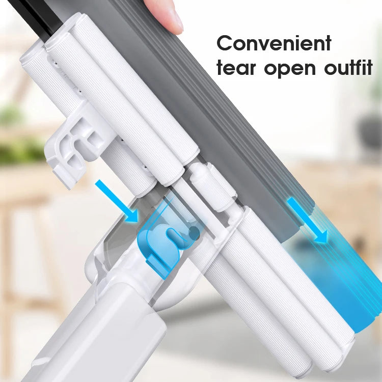 Steel Stick PVA Floor Mop Absorbent Sponge Squeeze Mop Cleaning Tool Home Bathroom Kitchen Clean Dust Mop