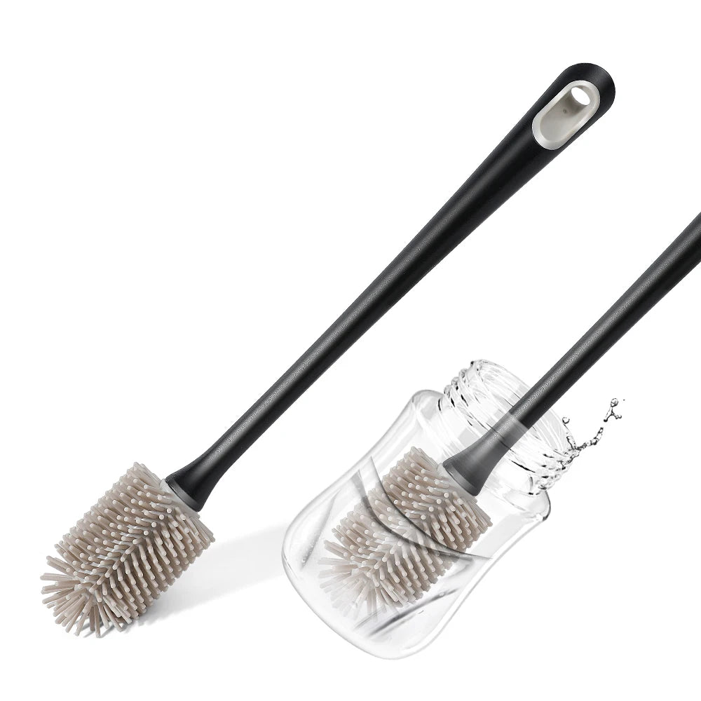 Soft and Durable TPR Silicone Water Bottles Cleaning Brushes Cup Mug Baby Bottle Cleaning Brush