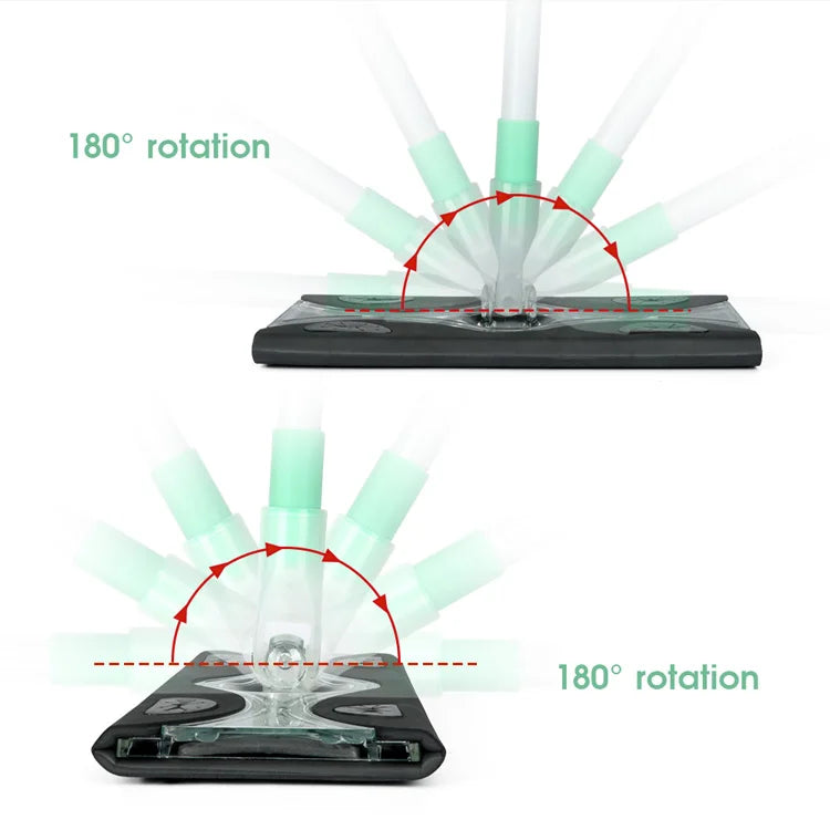 Replaceable Cleaning Telescopic Pole Dust Microfiber Floor Flat Mop