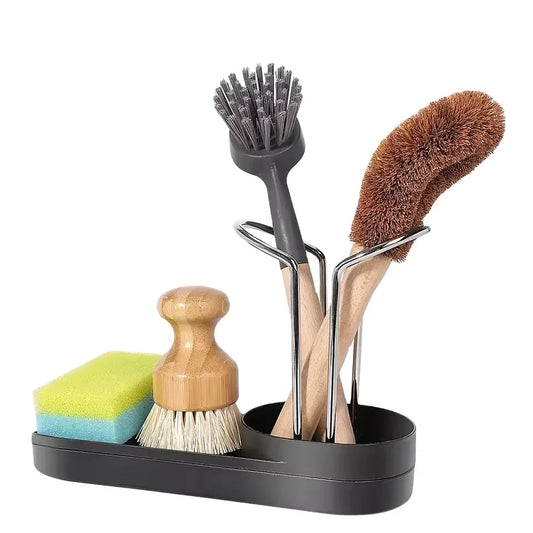 Detachable Metal Kitchen Sink Caddy Sponge Brush Holder Rack Kitchen Sink Organizer Sponge Holder