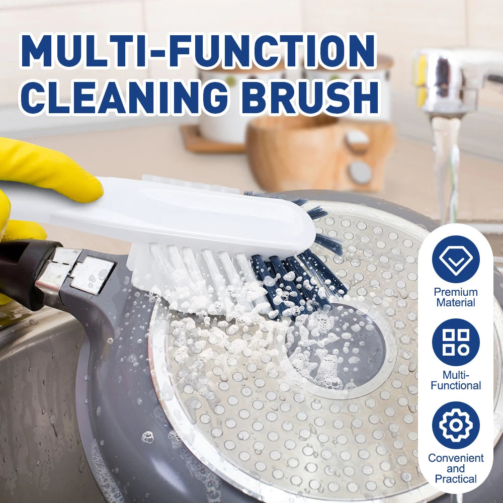 2 in 1 Multi-Function Crevice Cleaning Brushes Suction Cup Design Detailing Kitchen Pot Scrub Brush