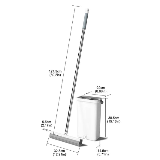 Hand Free Best Selling Wet and Dry Sponge Pva Mop and Bucket Set Floor Cleaning Easy Pva Mop With Bucket