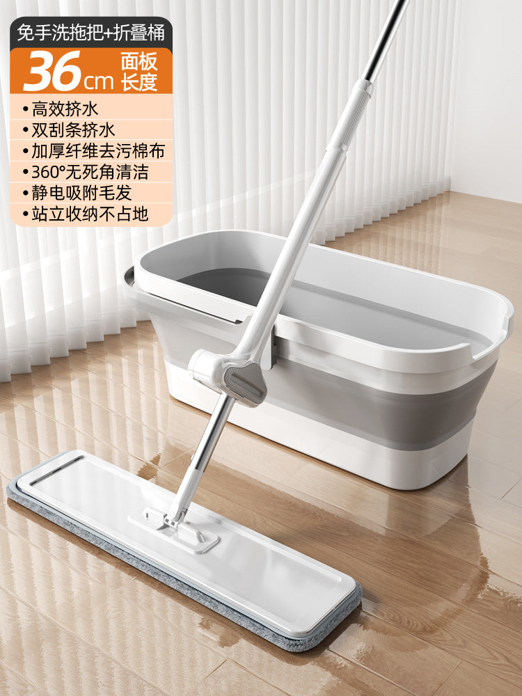 Wholesale free hand wash large flat mop household floor mop rotating mop dual purpose lazy mop floor mopping artifact