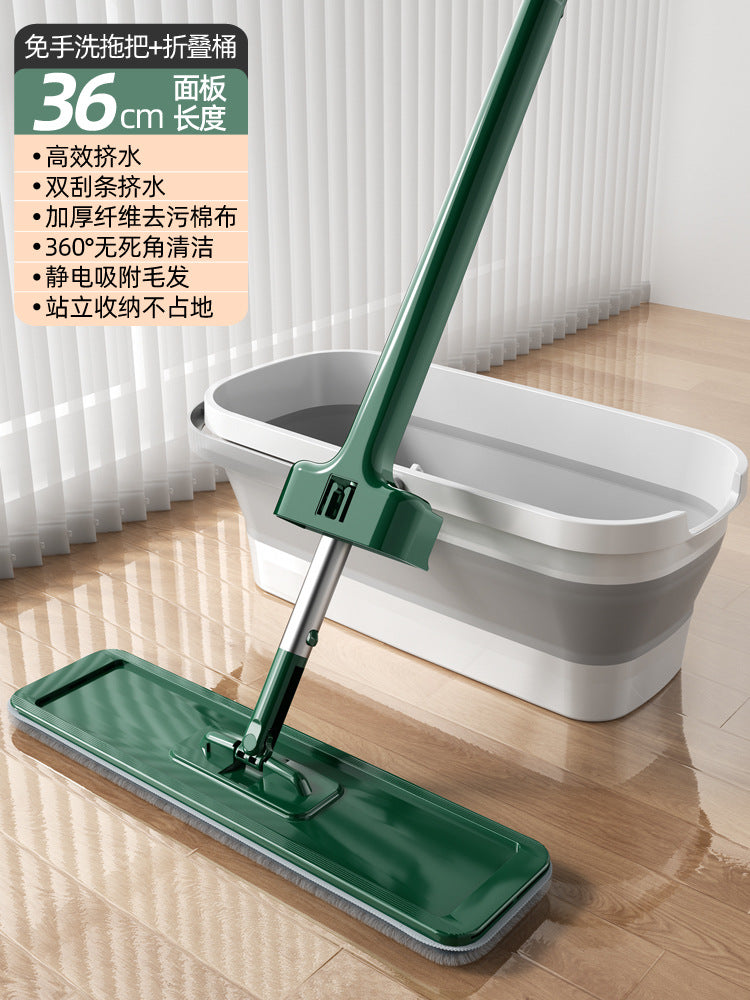 Wholesale free hand wash large flat mop household floor mop rotating mop dual purpose lazy mop floor mopping artifact