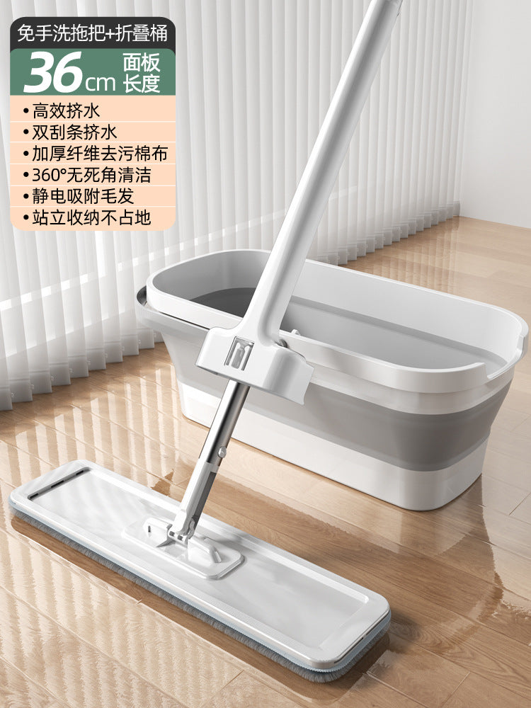 Wholesale free hand wash large flat mop household floor mop rotating mop dual purpose lazy mop floor mopping artifact