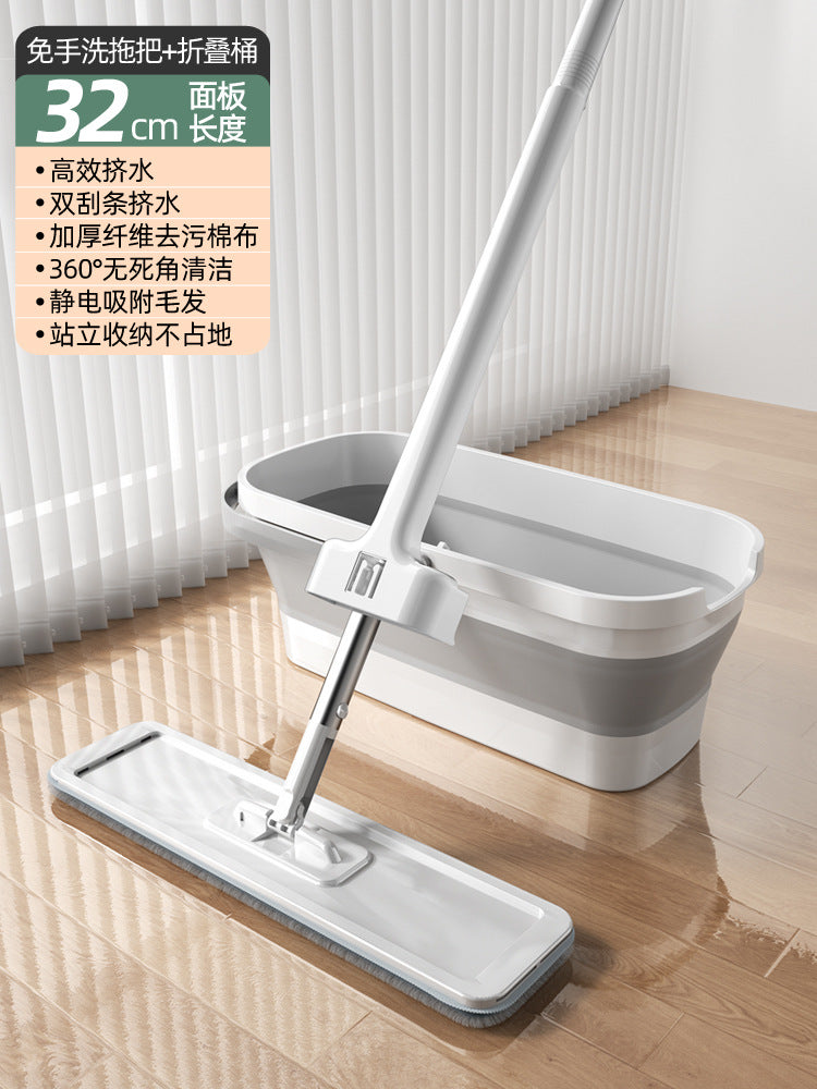 Wholesale free hand wash large flat mop household floor mop rotating mop dual purpose lazy mop floor mopping artifact