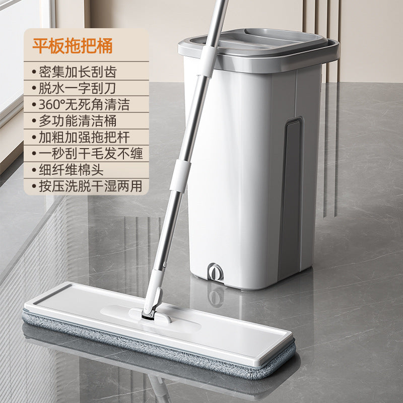 Wholesale Free Hand Wash Flat Mop New Large Household Wood Floor Tile Floor Mop Lazy Cleaning Artifact
