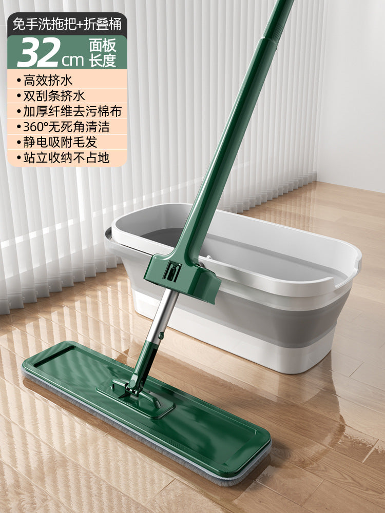 Wholesale free hand wash large flat mop household floor mop rotating mop dual purpose lazy mop floor mopping artifact