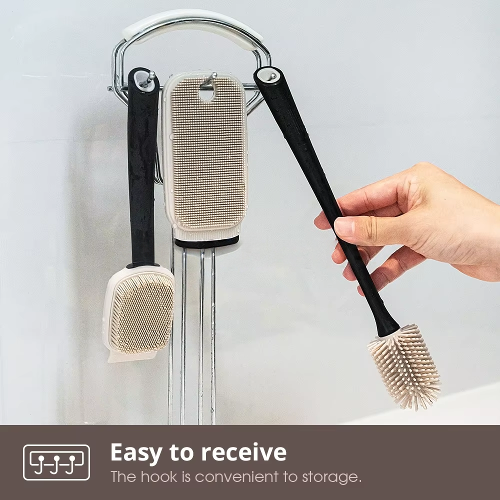 Soft and Durable TPR Silicone Water Bottles Cleaning Brushes Cup Mug Baby Bottle Cleaning Brush