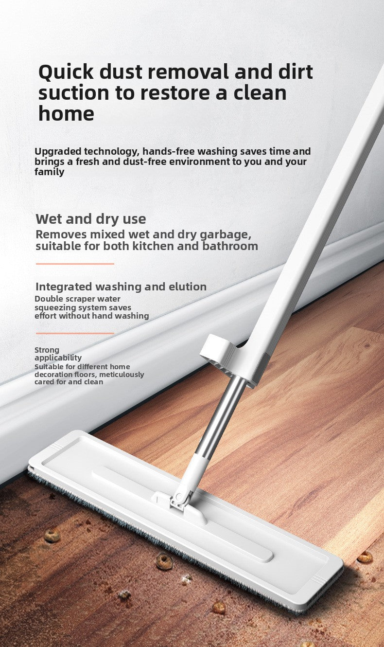 Wholesale free hand wash large flat mop household floor mop rotating mop dual purpose lazy mop floor mopping artifact