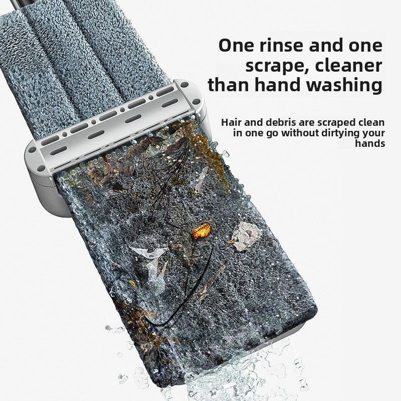 Wholesale free hand wash large flat mop household floor mop rotating mop dual purpose lazy mop floor mopping artifact