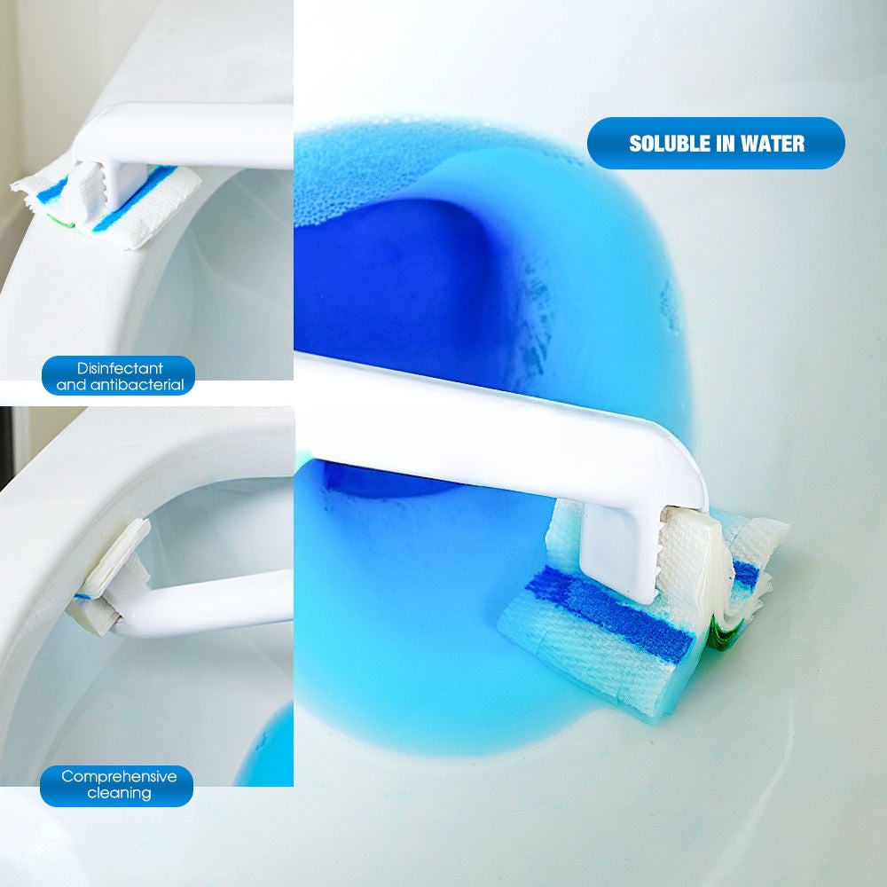 Wall Mount Toilet Bowl Cleaning Brush Long Handle Plastic Replacement Disposable Toilet Brush Holder