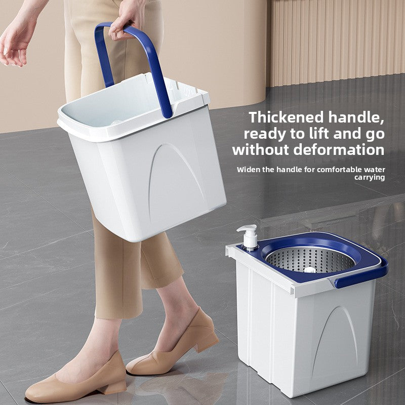 New split folding rotating mop lazy mopping mop bucket free hand washing household mop