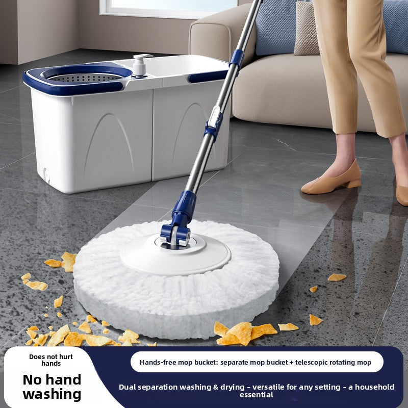 New split folding rotating mop lazy mopping mop bucket free hand washing household mop