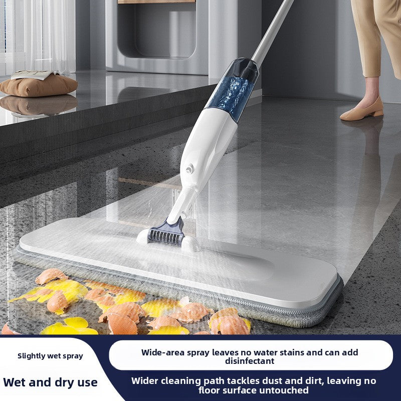 Thickened and bold hand-washable household one-drag spray net nano water spray flat mop lazy mop floor support