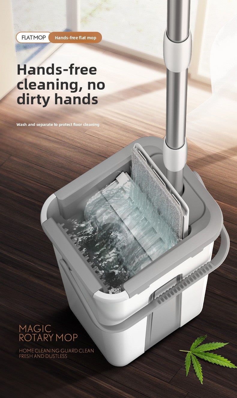 Wholesale Free Hand Wash Flat Mop New Large Household Wood Floor Tile Floor Mop Lazy Cleaning Artifact