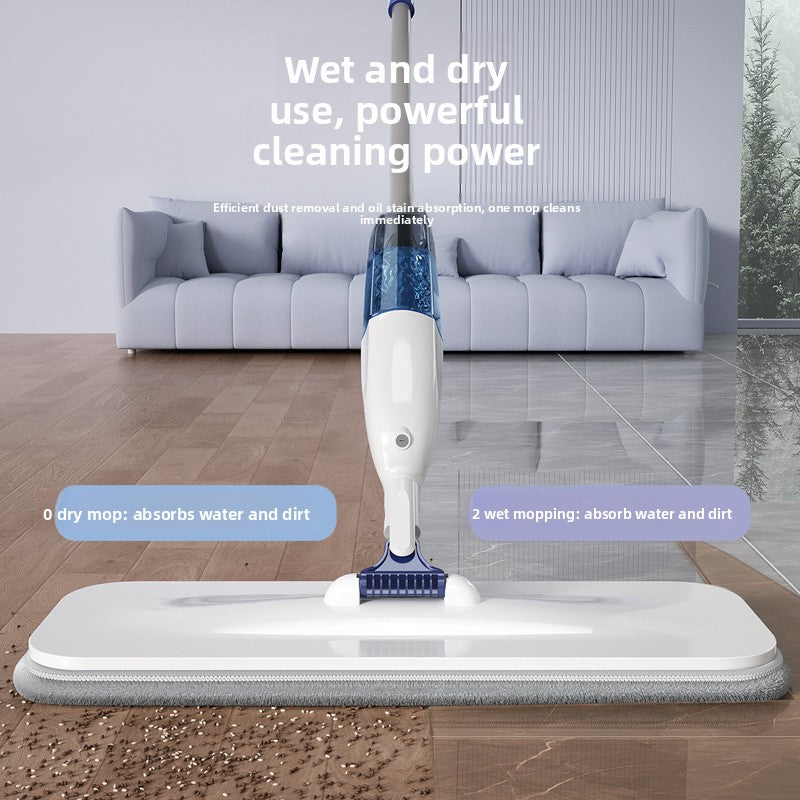 Thickened and bold hand-washable household one-drag spray net nano water spray flat mop lazy mop floor support
