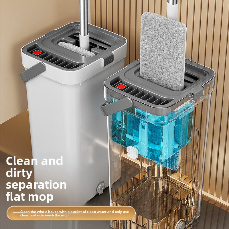 The new clean pollution separation MOP mop is free of hand washing, flat plate lazy household mop is easy to use, absorbent mop, tow