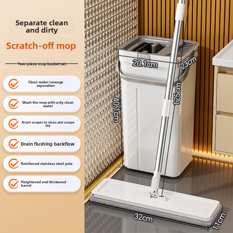 The new clean pollution separation MOP mop is free of hand washing, flat plate lazy household mop is easy to use, absorbent mop, tow