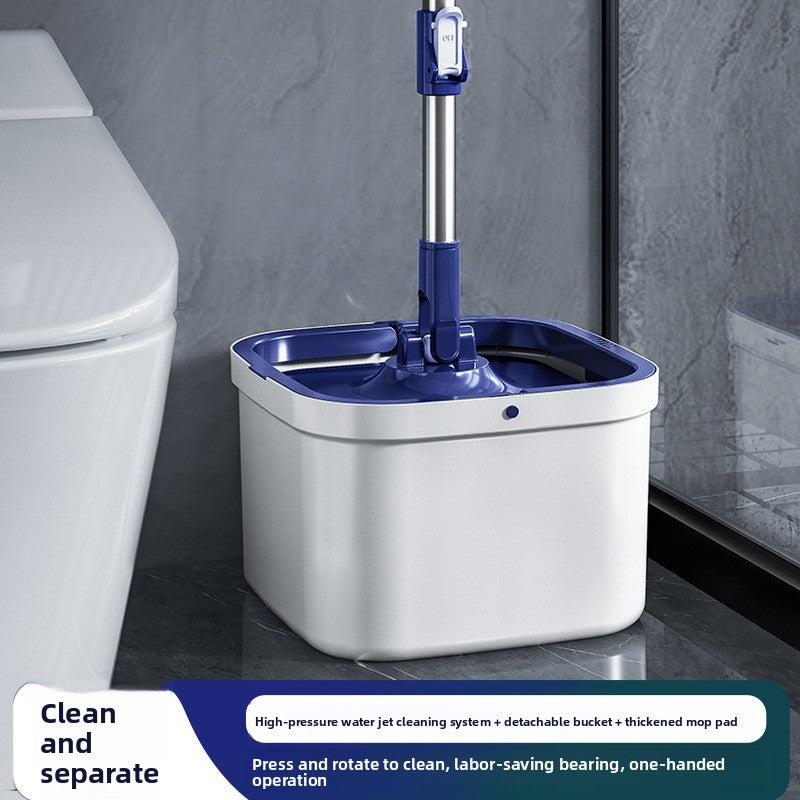 Wet and dry dual-purpose rotary mopping mop No hand washing Household mop bucket Drying mopping Automatic dehydration Lazy mop