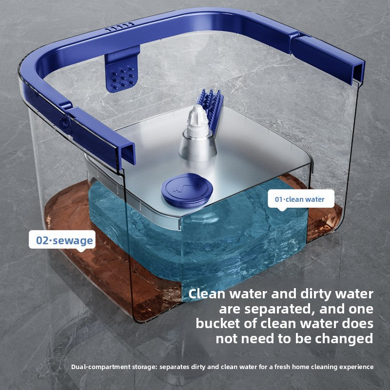 Wet and dry dual-purpose rotary mopping mop No hand washing Household mop bucket Drying mopping Automatic dehydration Lazy mop