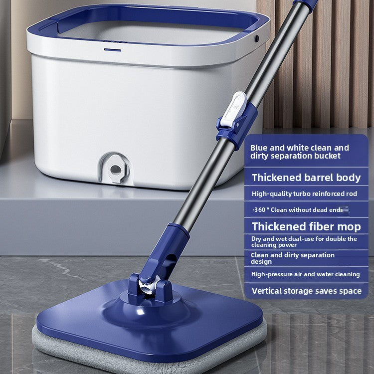 Wet and dry dual-purpose rotary mopping mop No hand washing Household mop bucket Drying mopping Automatic dehydration Lazy mop